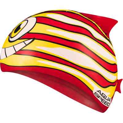 Шапка для плавання Aqua Speed Zoo 115-31-Fish 8694 червоний, жовтий, білий Діт OSFM (5908217686947) Вінниця
