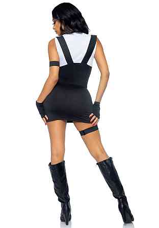 Костюм полицейской S/M Leg Avenue Sultry SWAT, 4 предмета, черный Sex Aura Киев