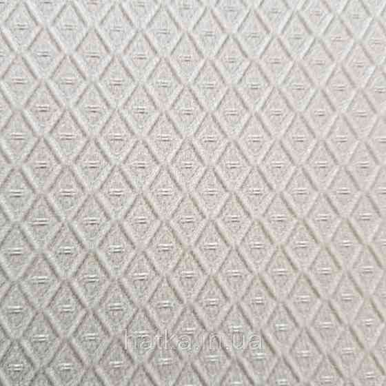 Шпалери вінілові на флізелін Grandeco Montana A44902 метрові однотонні структурні маленький ромб бежеві Київ