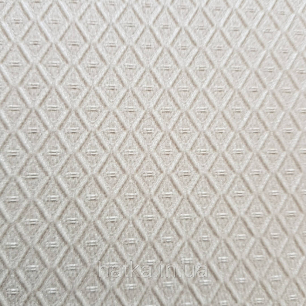 Шпалери вінілові на флізелін Grandeco Montana A44902 метрові однотонні структурні маленький ромб бежеві Київ - фото 2
