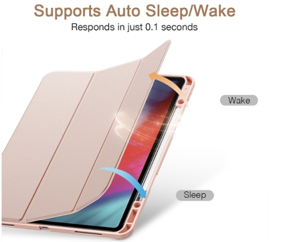 Чохол ESR для iPad Pro 11” 3rd Gen, 2021, M1 з тримачем для стилуса Pencil, ударопоглинаючий, з функцією сну пробудження рожевий Київ