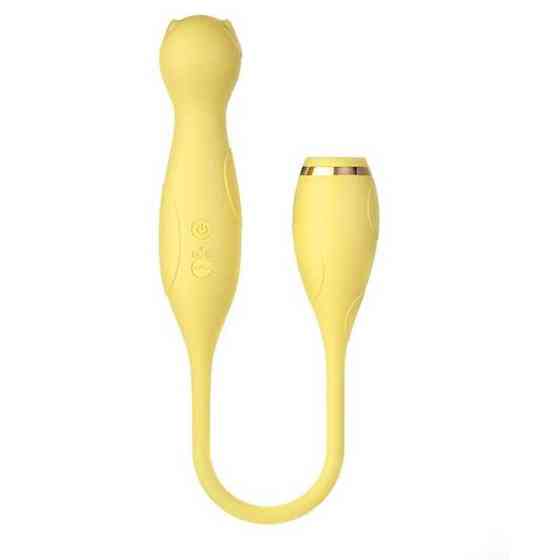Двусторонний гибкий многофункциональный вибратор LILO 3в1 - Желтый - Вибраторы Винница