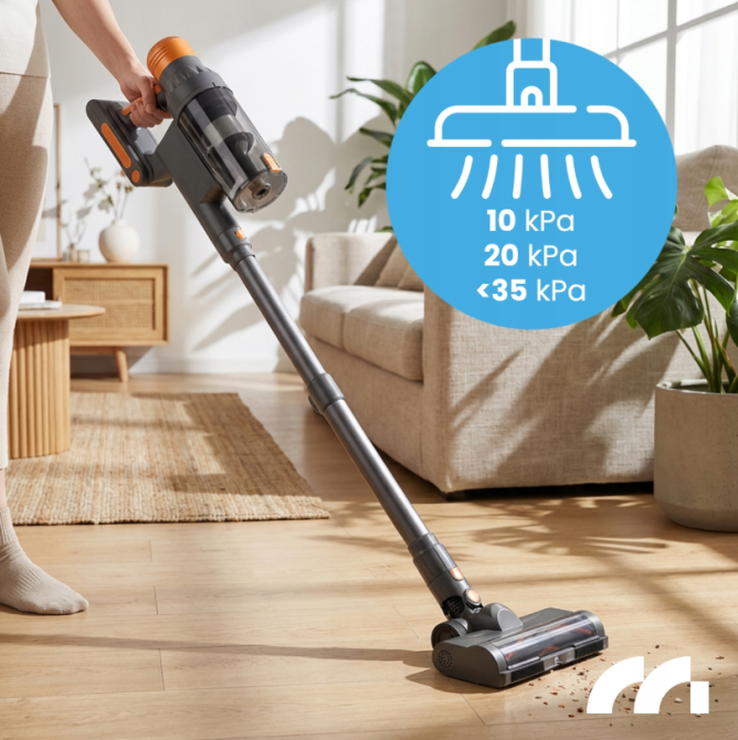 Вертикальний бездротовий пилосос без мішка з електричною щіткою та світлодіодною підствікою 3в1, 500 Вт (Польща) Київ - фото 9