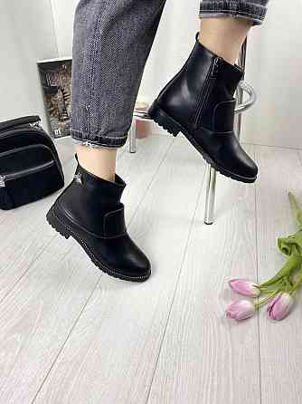 Черевики жіночі Avelina чорні еко-шкіра розмір 36 (23,5 см) і 40 (26 см) (A7025-35) Коломыя