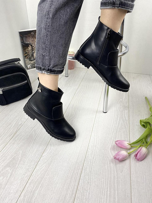 Черевики жіночі Avelina чорні еко-шкіра розмір 36 (23,5 см) і 40 (26 см) (A7025-35) Коломыя - изображение 6