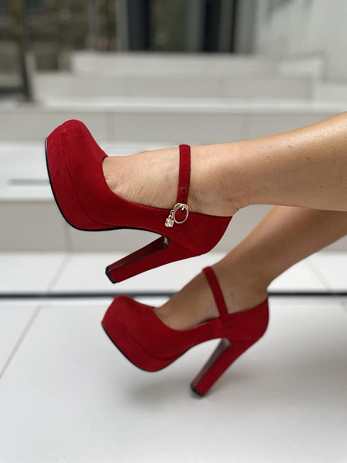 Туфлі жіночі STILLETA червоні еко-замша каблук 11см 36р (D280-J250-3 5164) Коломия - фото 5