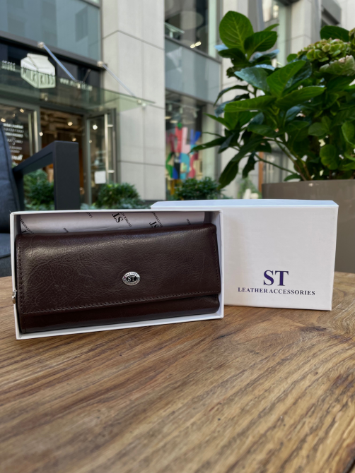 Черная ключница из натуральной кожи с отделением для денег ST Leather B416 Каменское - изображение 16