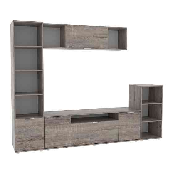 Стенка в гостиную Ketrin-4, Дуб Сонома Трюфель, 2440х425х1880 Львов