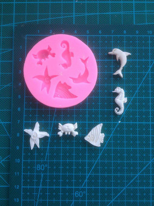 Молд кондитерский морской силиконовый 58 мм розовый Киев - изображение 6