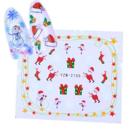 Новогодние стикеры на ногти на гель лак-размер стикера 6*5см, инструкция по применению есть в описании товара Киев