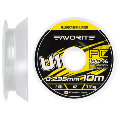 Флюорокарбон Favorite U1 FC 10m 2.0/0.235mm 8.6lb/3.89kg (1693.11.79) Винница - изображение 1