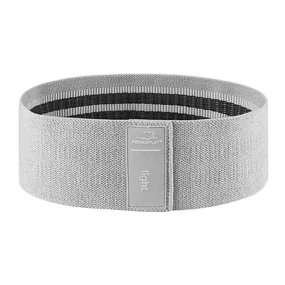 Тканева гумка для фітнесу та спорту PowerPlay 4111 Hip Band S Heavy Сіра (d_64cm) Кам'янське