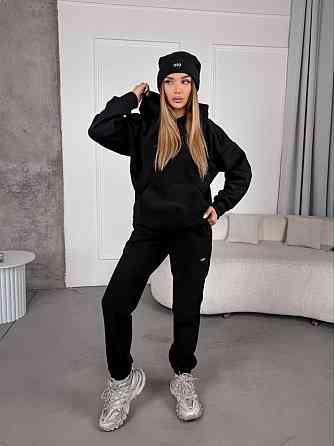 Женский стильный теплый костюм из флиса полар с шапкой Одесса