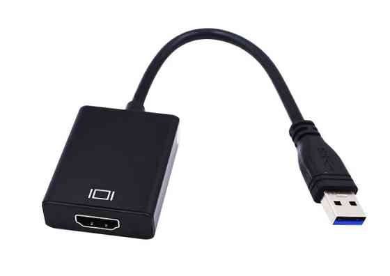 Перехідник USB 3.0 Type-A --> HDMI AF кабель 20см, чорний Вінниця
