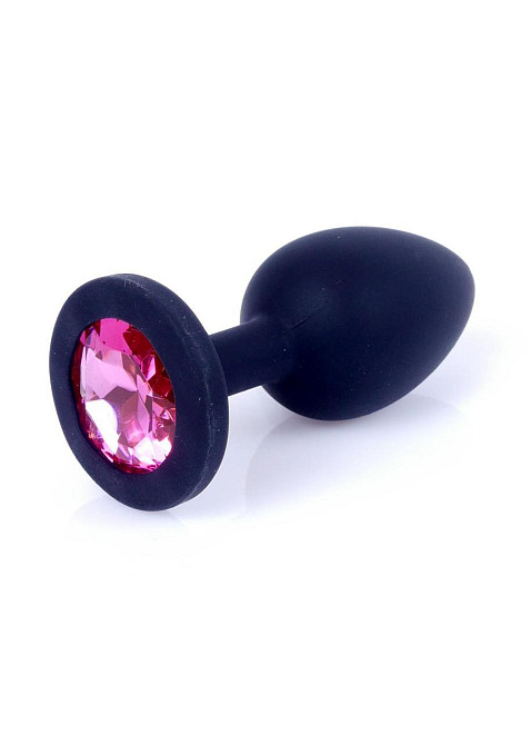 Анальна пробка - Jewellery Silicone Black Plug S Pink Sex Aura Київ - фото 7