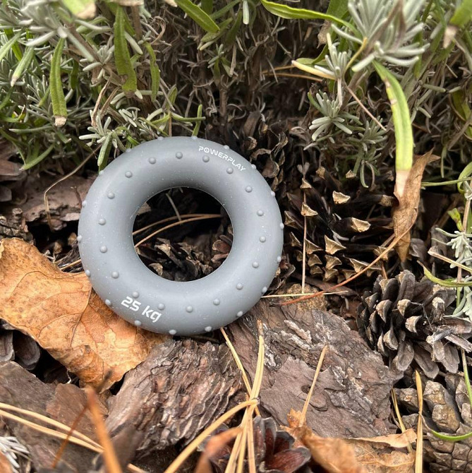 Еспандер кистьовий силіконовий PowerPlay PP-4338 Hand Grip Large 25 кг. Сірий Київ - фото 5