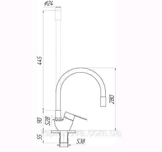Смеситель для кухни Globus Lux MAIN SM-203SB Черновцы