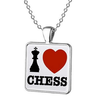 Кулон подарунок шахісту Я люблю шахи I love chess Київ - фото 1