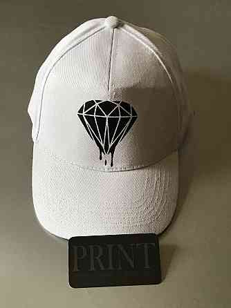 Біла бавовняна Кепка/Бейсболка з ДІАМАНТОМ Чернівці