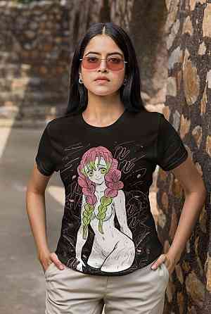 Футболка аниме Истребитель демонов оверсайз (S/M/L) Черний AnimeJ1025 Днепр