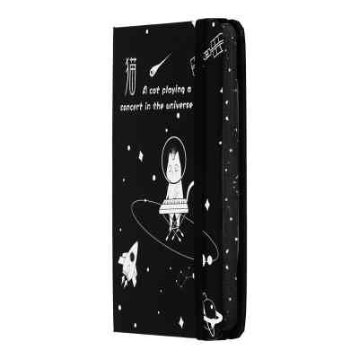 Книга записная ZiBi Cosmo A6 в клетку твердая обложка на резинке 80 листов, черная (ZB.116102) Винница