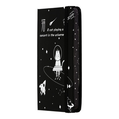 Книга записная ZiBi Cosmo A6 в клетку твердая обложка на резинке 80 листов, черная (ZB.116102) Винница - изображение 2