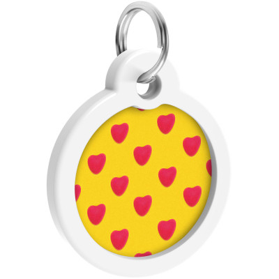 Адресник для тварин WAUDOG Smart ID з QR паспортом "Серця", круг 30 мм (230-0203) Вінниця - фото 4