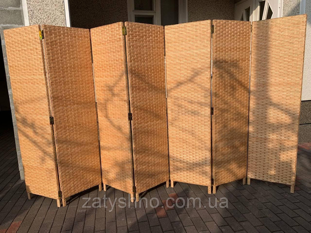 Ширма плетеная из лозы раздвежная Киев - изображение 8