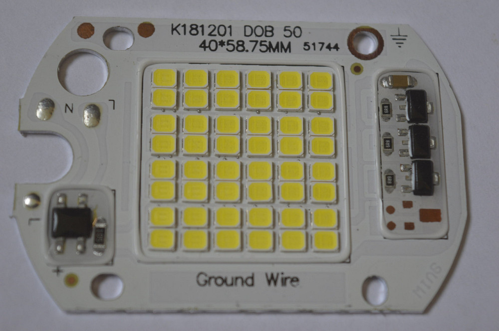 Світлодіодна матриця для прожектора з IC драйвером 50 Вт, 6000К, 220 В Полтава - фото 1