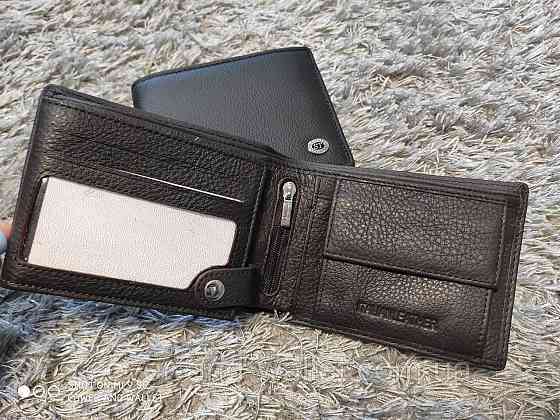 Зручне чоловіче портмоне без застібки коричневого кольору ST Leather Київ