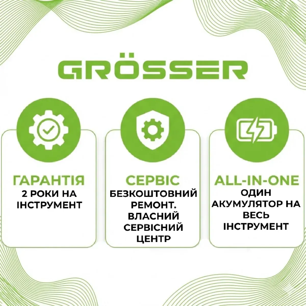 Профессиональный шуруповерт аккумуляторный Grosser GCD 100KBT : без АКБ, 100Нм (G0263) Киев - изображение 2