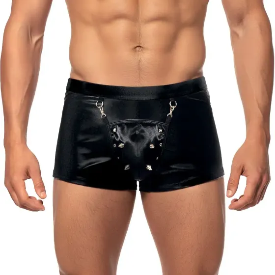 Чоловічі труси з сюрпризом Art of Sex - Gladiator, чорні з ефектом мокрого оксамиту, розмір L Львів