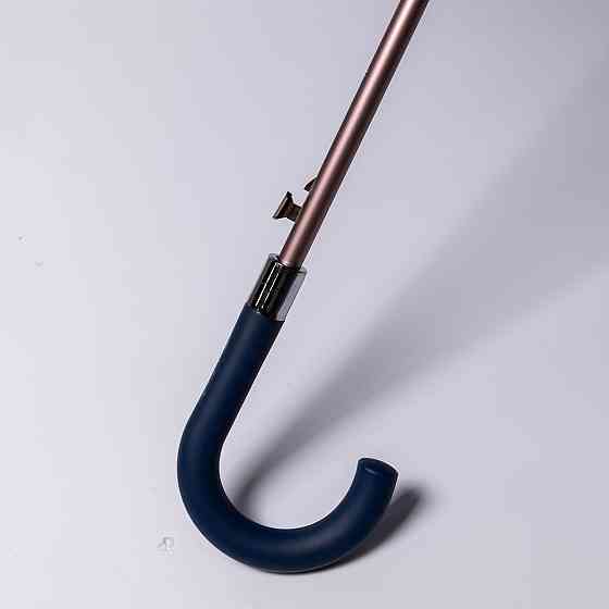 Класична парасолька-тростина з чохлом напівавтомат з поліестеру міцна надійна 12 спиць діаметр 120 см Сірий HP-23-16G Київ