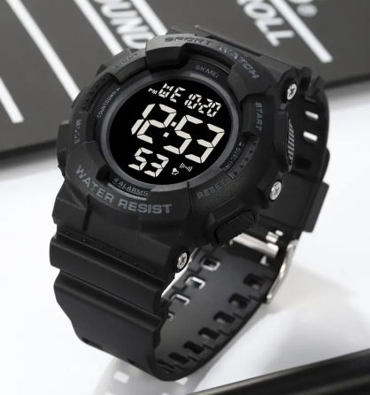 Чоловічий наручний спортивний годинник Skmei 2081 Чорний з чорним Вінниця