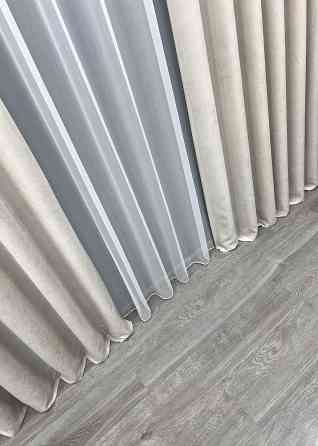 Шторная ткань микровелюр Petek YL цвет тауп 2019ш Киев