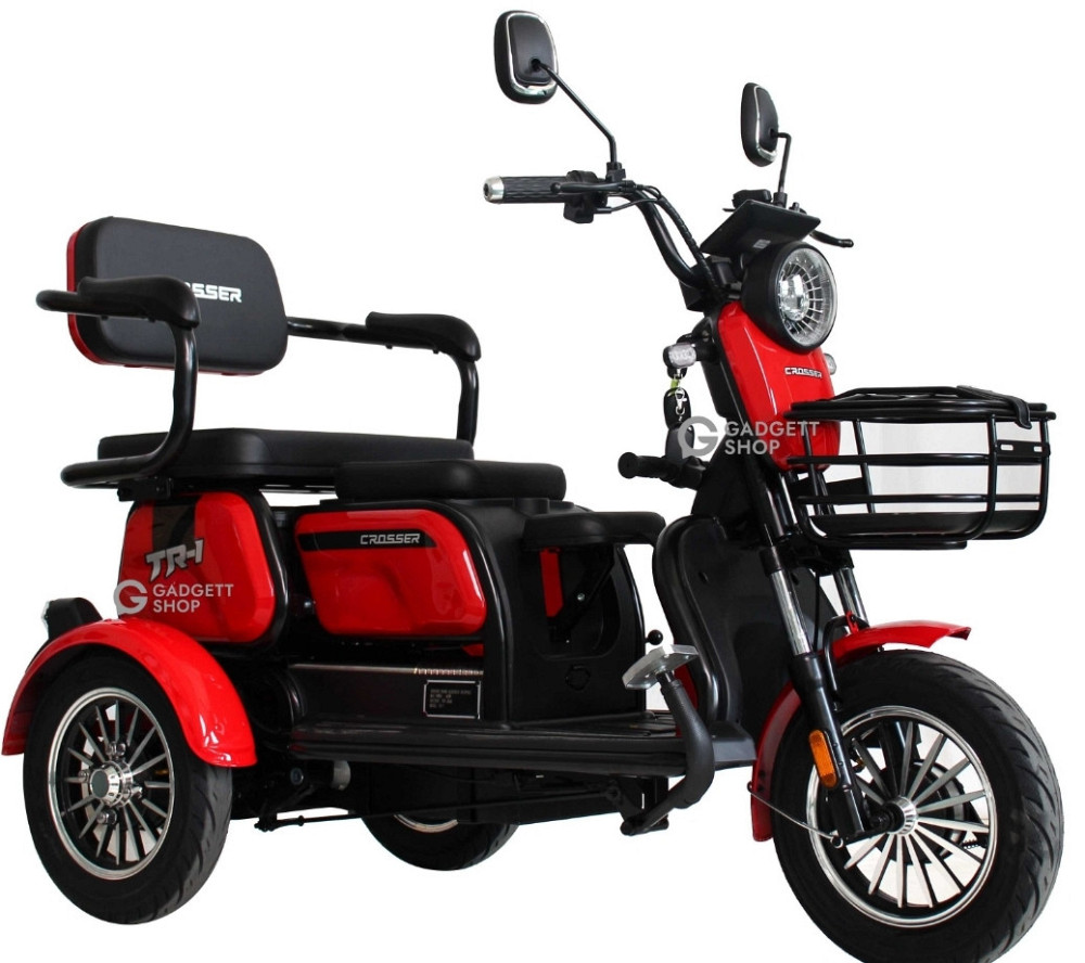 Електричний трицикл Crosser TR1 PRO(1200ВТ 72В 24Ah) - Червоний. Харьков - изображение 7
