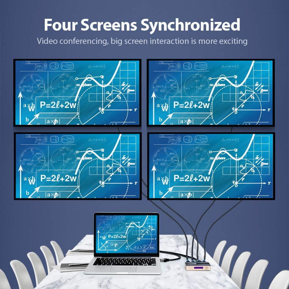 Сплиттер Vention 1x4 HDMI 4K, алюминиевый, золотой Киев - изображение 2