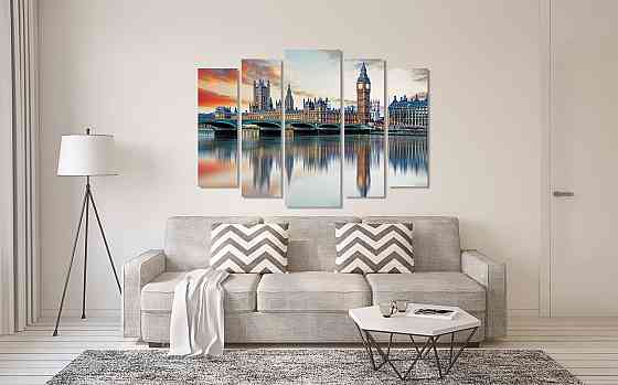 Модульна картина у вітальню/ спальню Лондон Біг Бен LM002_5 99х140 см Київ