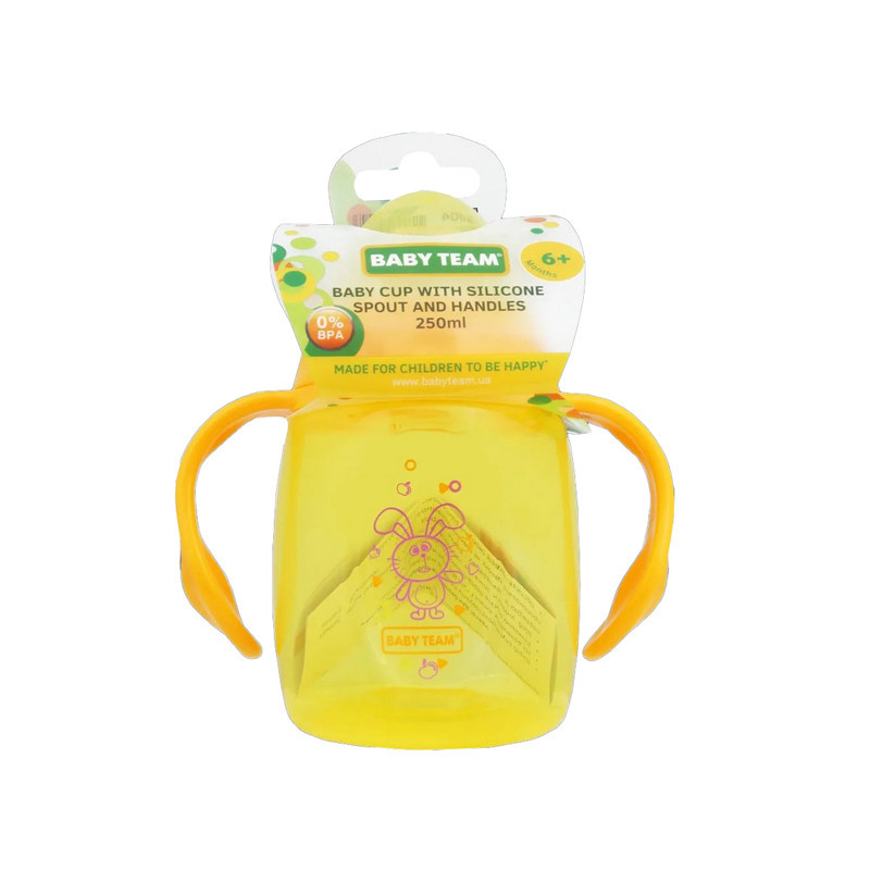 Поильник с силиконовым спаутом и ручками 5004BT 250 мл Винница - изображение 1