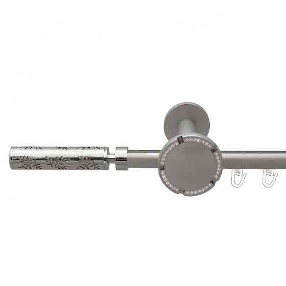 Карниз Orvit Апрілія металевий однорядний розета реверс фламо профільна труба  Сатин 19 мм 300 см (00-00015225) Львів