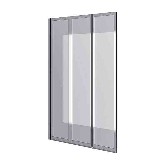Шторка на ванну трехэлементная Style 1000х1500мм (left) chrome, стекло 4мм clear Киев