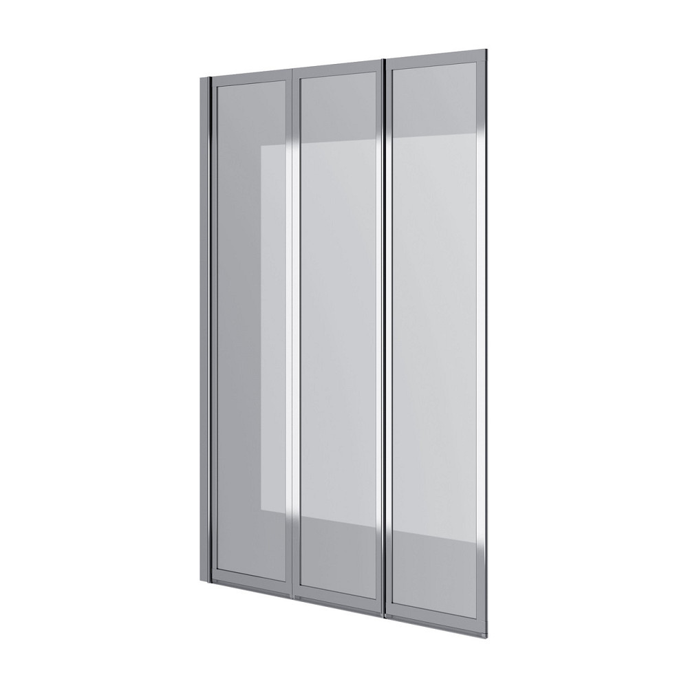 Шторка на ванну трехэлементная Style 1000х1500мм (left) chrome, стекло 4мм clear Киев - изображение 1