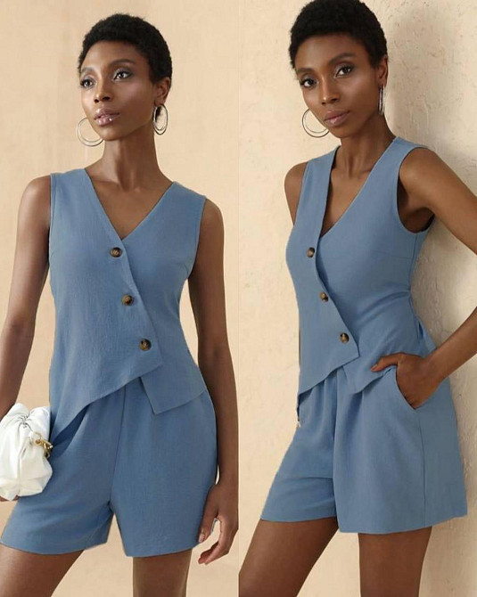 Летний модный женский костюм  шорты и жилет, креп жатка. 42 -52р Киев - изображение 7