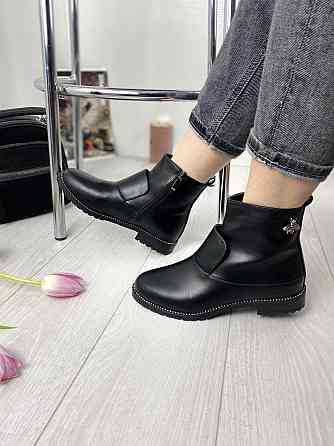 Черевики жіночі Avelina чорні еко-шкіра розмір 36 (23,5 см) і 40 (26 см) (A7025-35) Коломыя