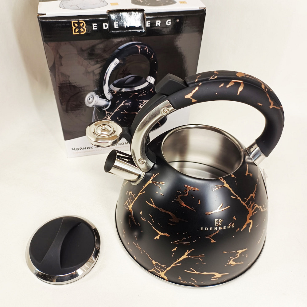 Обычный чайник со свистком, Чайник для приготовления чая со свистком для газовой плиты 3 литра HQ-59 Львов - изображение 2