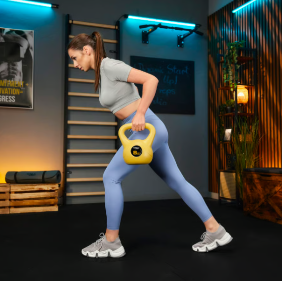 Гиря вінілова 8кг Trex Sport TX-008CKB жовта Киев