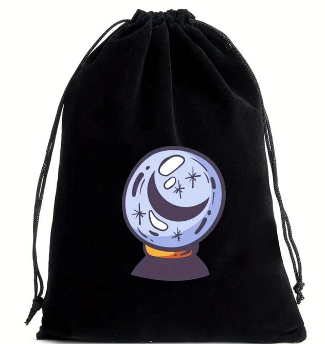 Черный бархатный мешочек для карт Таро или рун (13×18 см) – 8 вариантов дизайна Киев - изображение 2