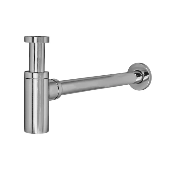 Сифон для раковини Koer BT-01-01 без випуску (під донний клапан) без ревізії (Колір хром) 1 1/4'' (KR3407) Київ