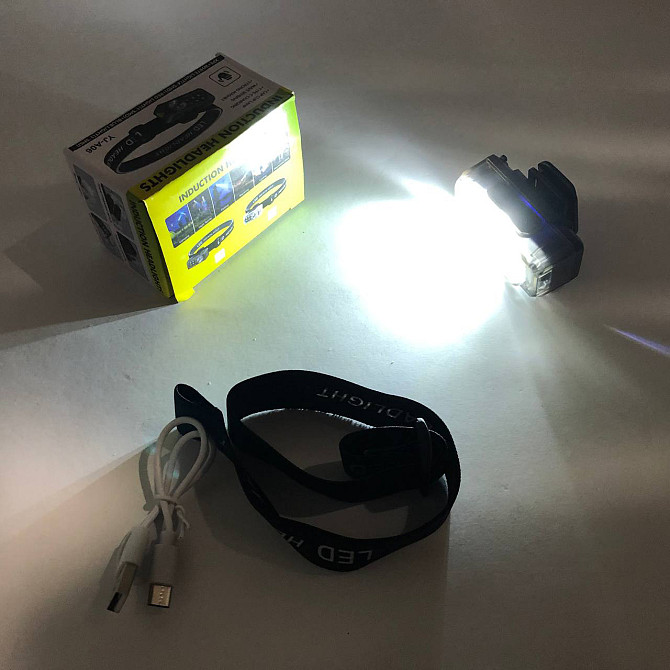 Потужний ліхтар для риболовлі YJ-A06-LED+6SMD, Ліхтар з фіксацією на голові, Ліхтарик діодний налобний MV-89 Київ - фото 1