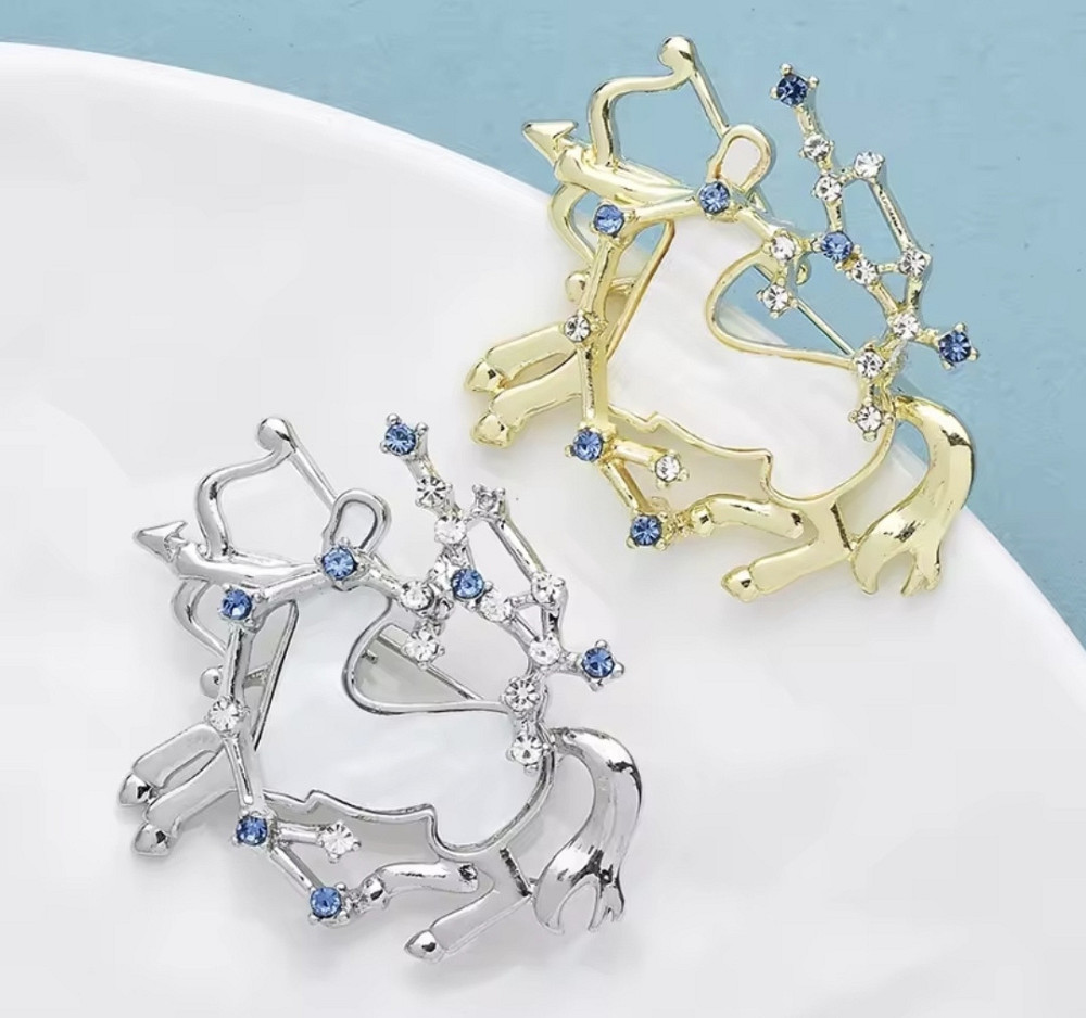 Брошка знак зодіаку "Стрілець" Сріблястий Сміла - фото 2